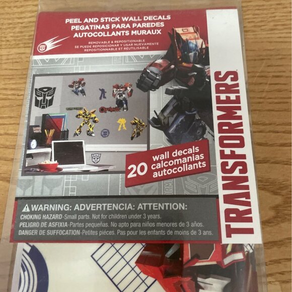 Hasbro Transformers Peel Stick Wall Decals 20 Self-Adhesive Reusable Removable - Picture 3 of 6